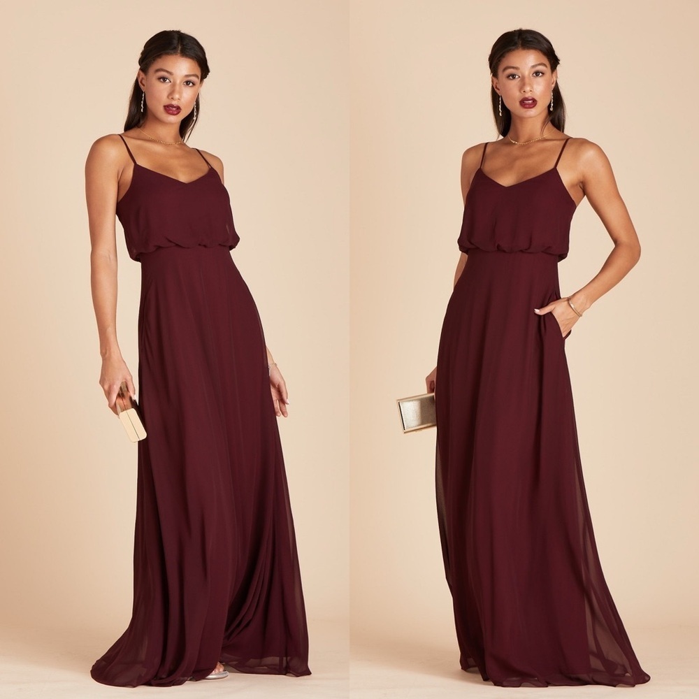 Birdy Grey Gwennie Dress Chiffon Cabernet size XS
